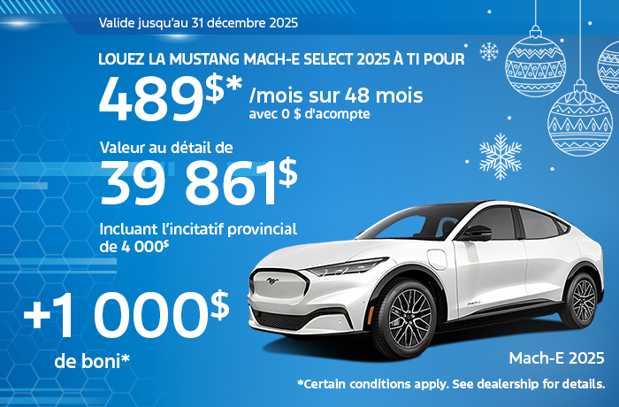 Bannière de Mach-E 2025